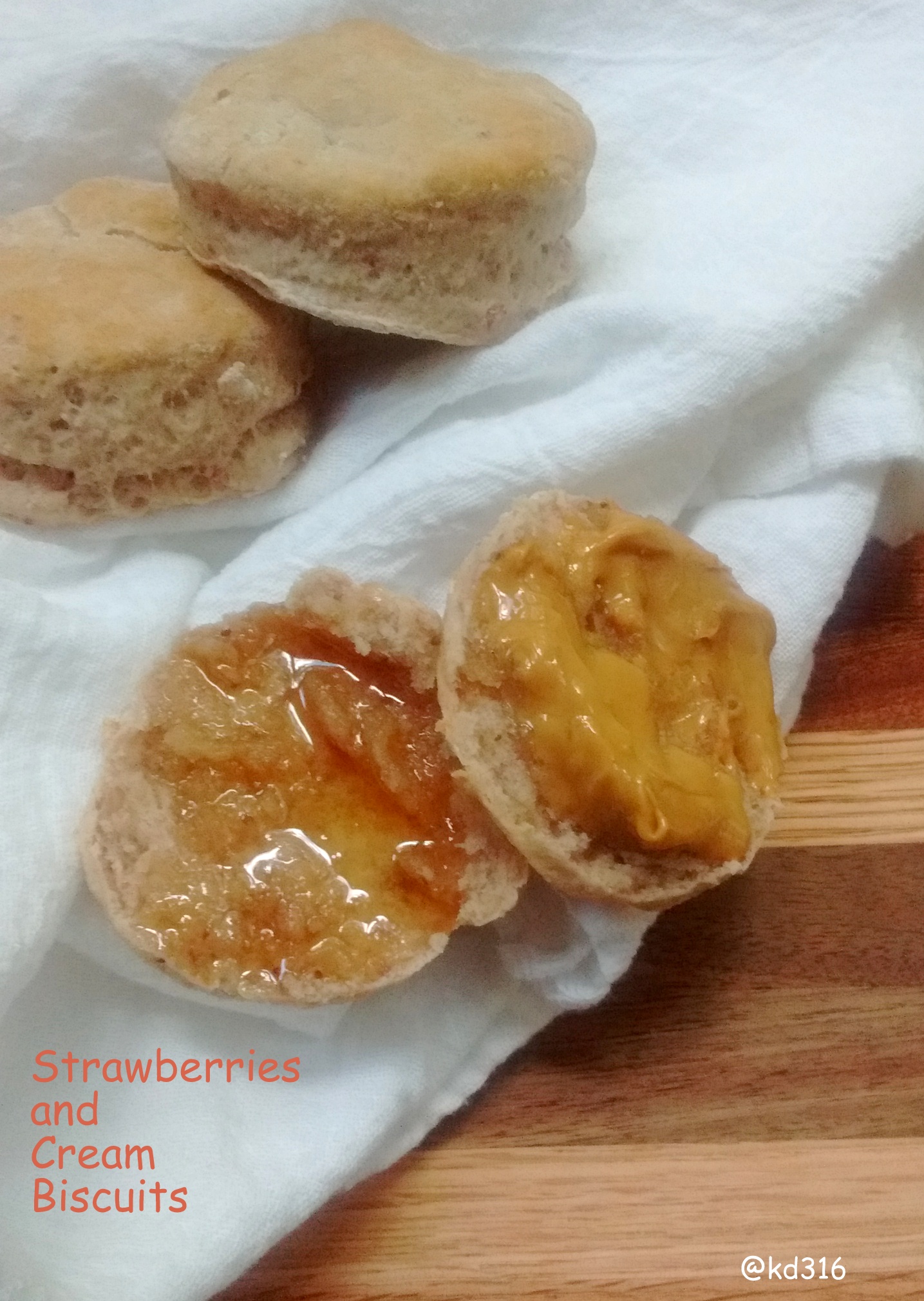 Strawberries and Cream Biscuits kcreatives